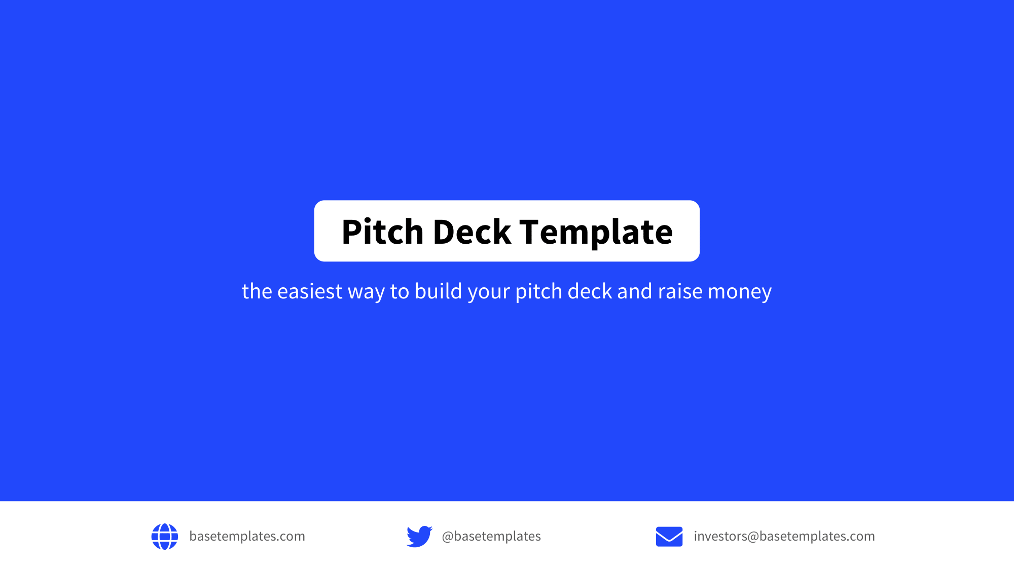 Pitch Deck Contact Slide Howto Instructions